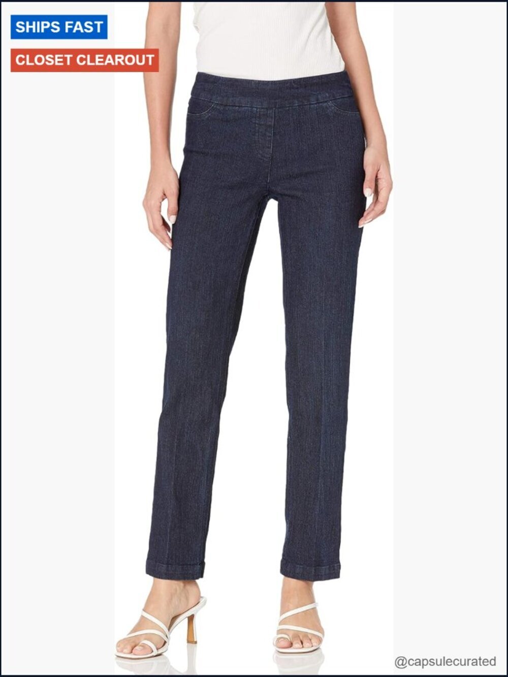 Relaxed Leg Pull-On Pants with Tummy Control